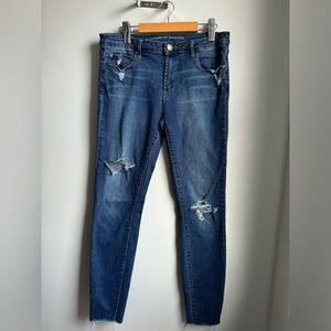 Articles Of Society Dark Blue Distressed Skinny Jeans